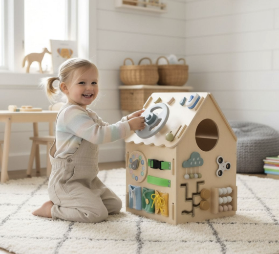 Drewniany domek edukacyjny Mamabrum - opinie i cena